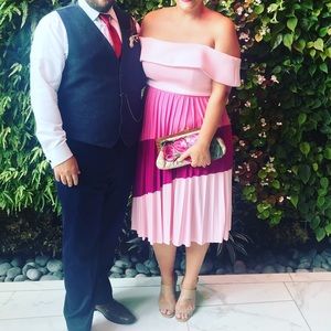 Off the shoulder midi dress